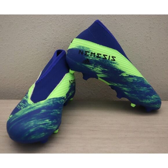 adidas FV2912 Youth Sz 10.5K Blue/Green Nemeziz 19.3 Firm Ground Soccer Cleats - Picture 12 of 13